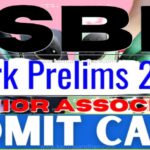 sbi clerk admit card 2025