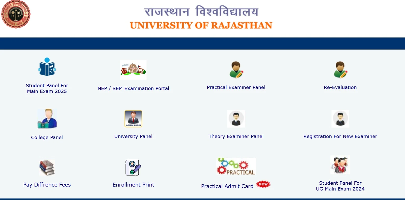 Rajasthan University Admit Card
